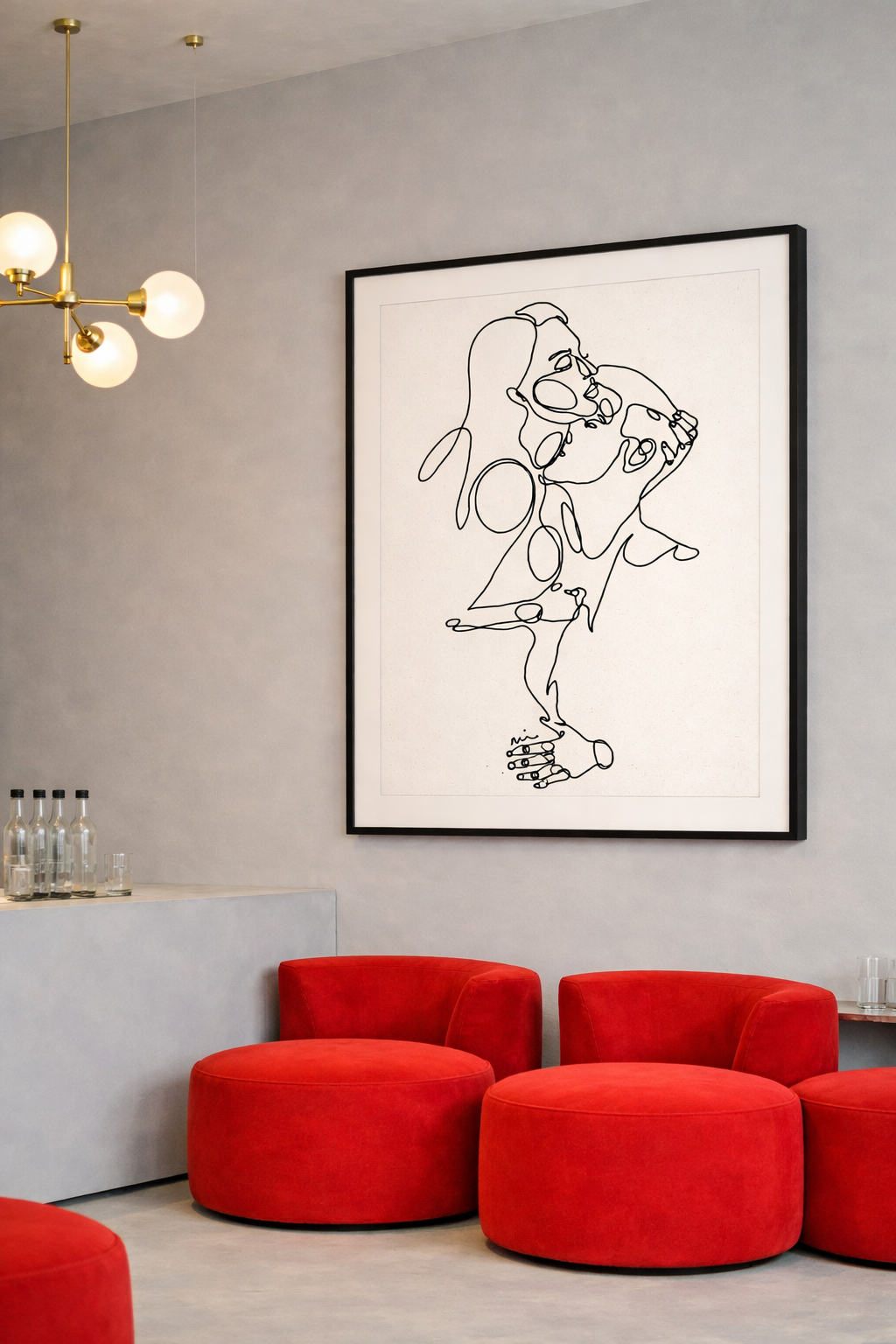 Never Let Go, framed print in situ